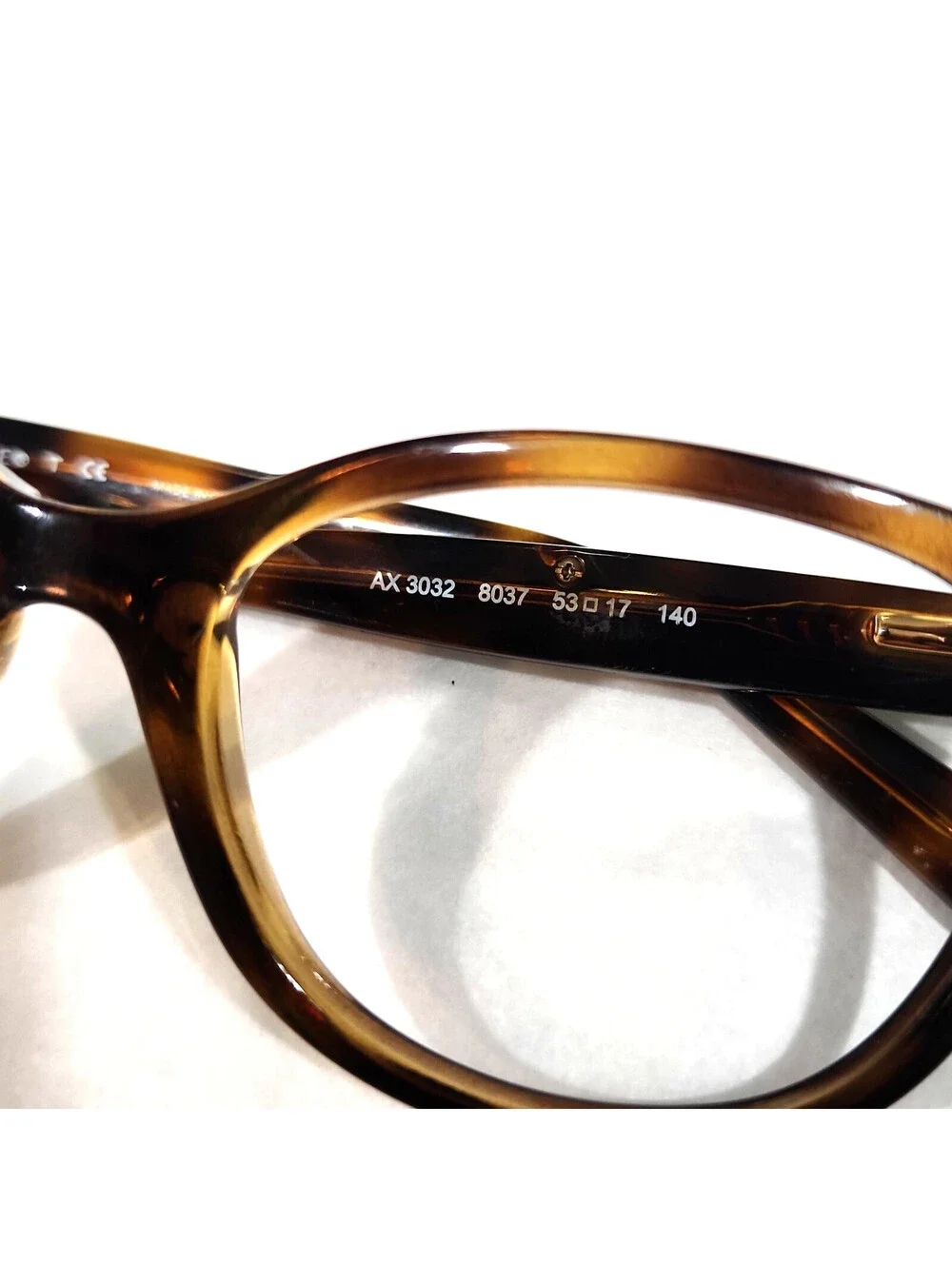 Armani Exchange AX3032 8037 Tortoise Cat Eyes Eyeglasses 53-17 140